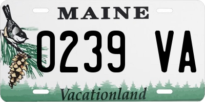 ME license plate 0239VA
