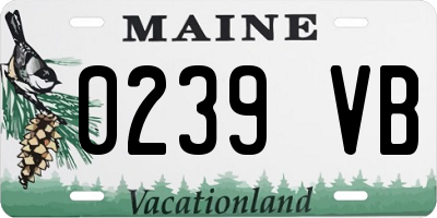 ME license plate 0239VB