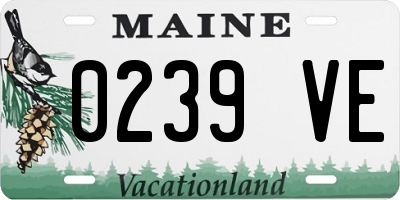 ME license plate 0239VE
