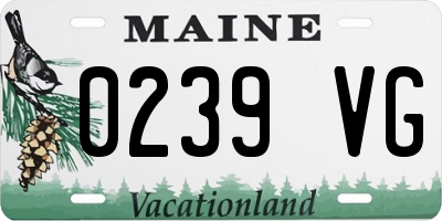 ME license plate 0239VG