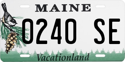 ME license plate 0240SE