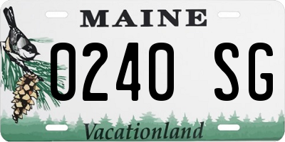 ME license plate 0240SG