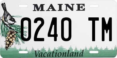 ME license plate 0240TM
