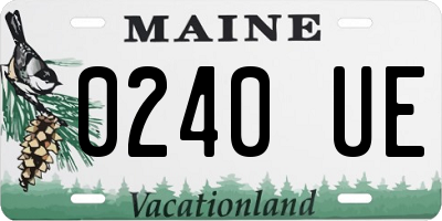 ME license plate 0240UE