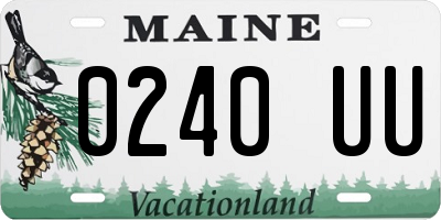 ME license plate 0240UU