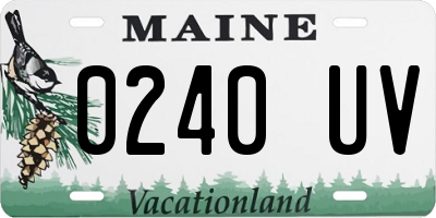 ME license plate 0240UV