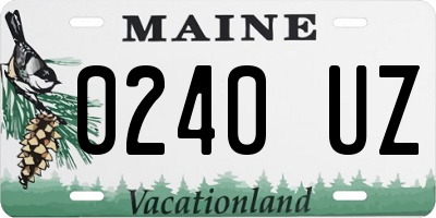 ME license plate 0240UZ