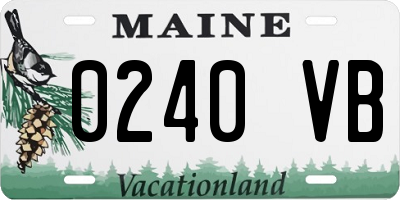 ME license plate 0240VB