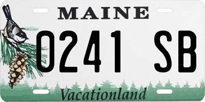 ME license plate 0241SB