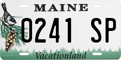 ME license plate 0241SP