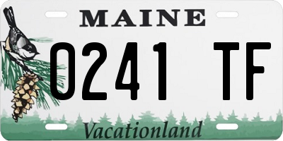 ME license plate 0241TF