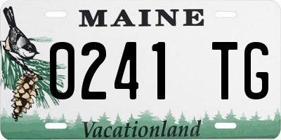 ME license plate 0241TG