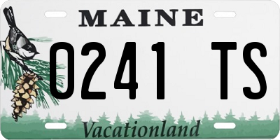 ME license plate 0241TS