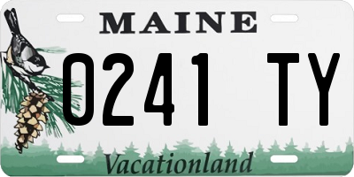 ME license plate 0241TY