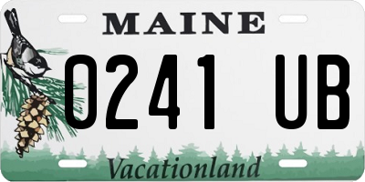 ME license plate 0241UB