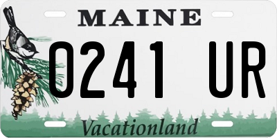 ME license plate 0241UR