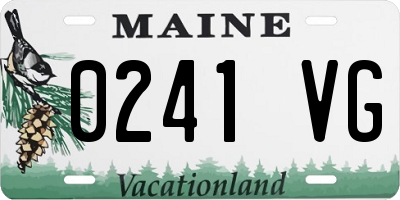 ME license plate 0241VG