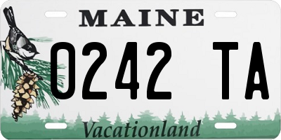ME license plate 0242TA