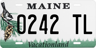 ME license plate 0242TL