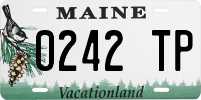 ME license plate 0242TP