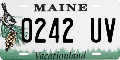 ME license plate 0242UV