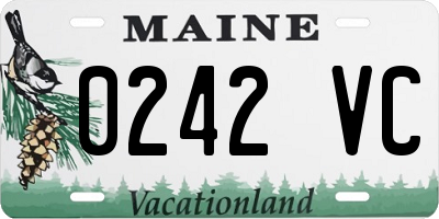 ME license plate 0242VC