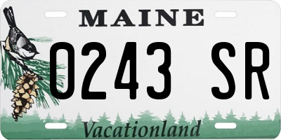 ME license plate 0243SR