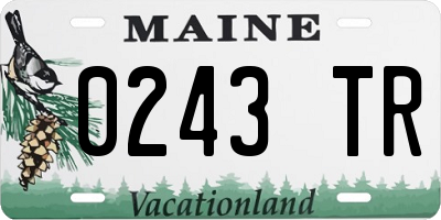 ME license plate 0243TR