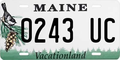ME license plate 0243UC