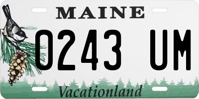 ME license plate 0243UM