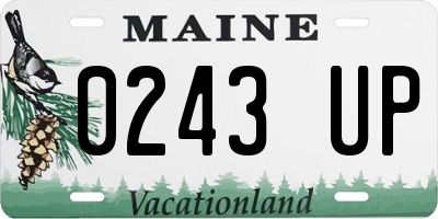 ME license plate 0243UP