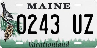 ME license plate 0243UZ