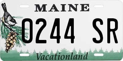 ME license plate 0244SR