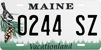 ME license plate 0244SZ