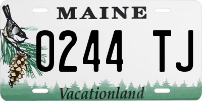 ME license plate 0244TJ