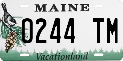 ME license plate 0244TM