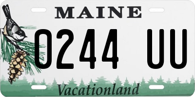 ME license plate 0244UU