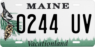 ME license plate 0244UV