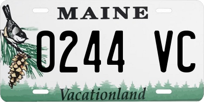 ME license plate 0244VC