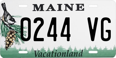 ME license plate 0244VG