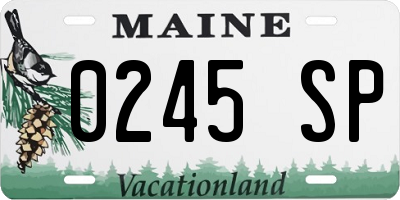 ME license plate 0245SP