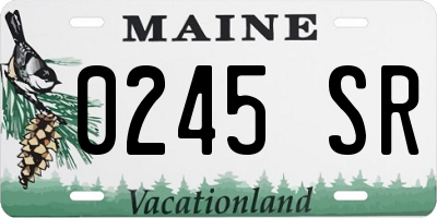 ME license plate 0245SR