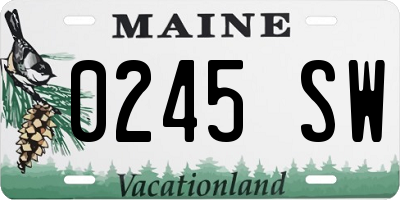 ME license plate 0245SW