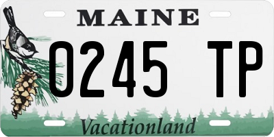 ME license plate 0245TP