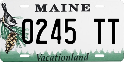 ME license plate 0245TT