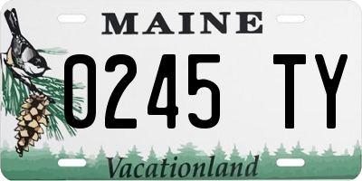 ME license plate 0245TY