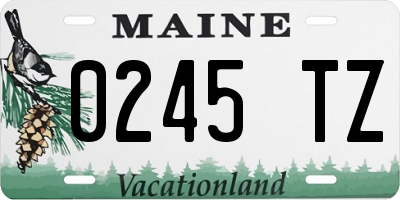 ME license plate 0245TZ