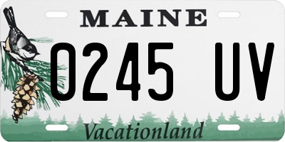 ME license plate 0245UV