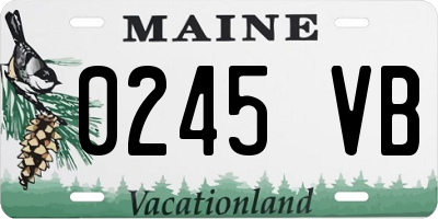 ME license plate 0245VB