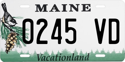 ME license plate 0245VD